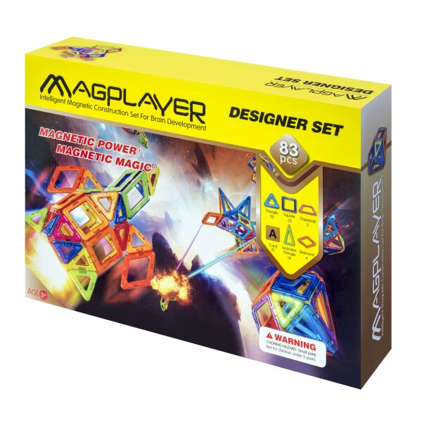 

Конструктор магнитный Magplayer 83 элемента (MPA-83)