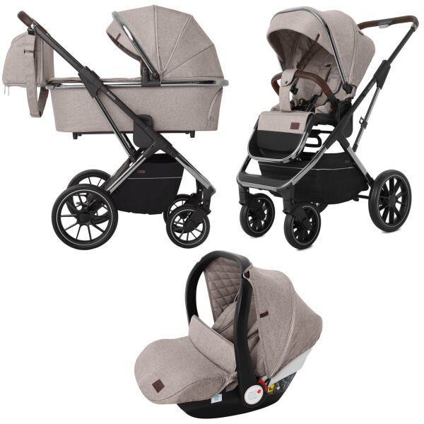 

Коляска универсальная CARRELLO Aurora CRL-6502/1 (3in1) Almond Beige +дождевик
