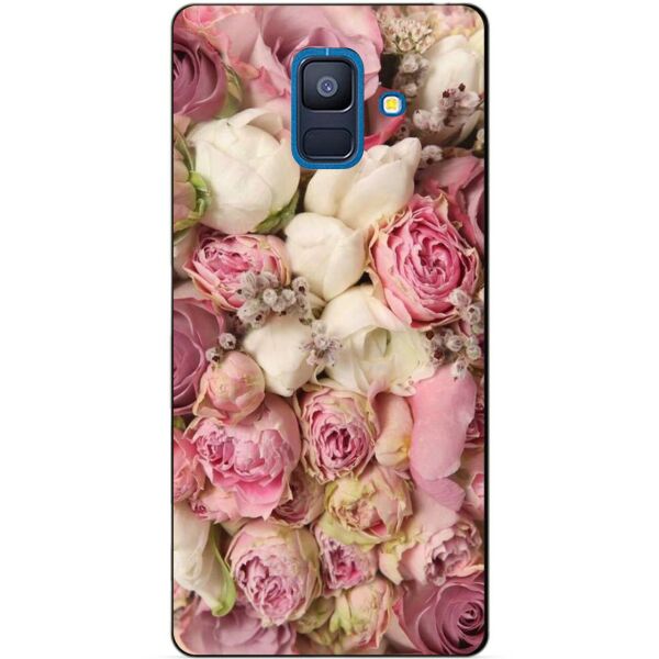 

Бампер силиконовый Candy для Samsung A6 2018 с рисунком Букет пионов
