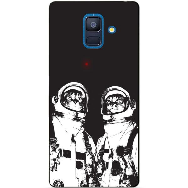 

Бампер силиконовый Candy для Samsung A6 2018 с рисунком Коты космонавты