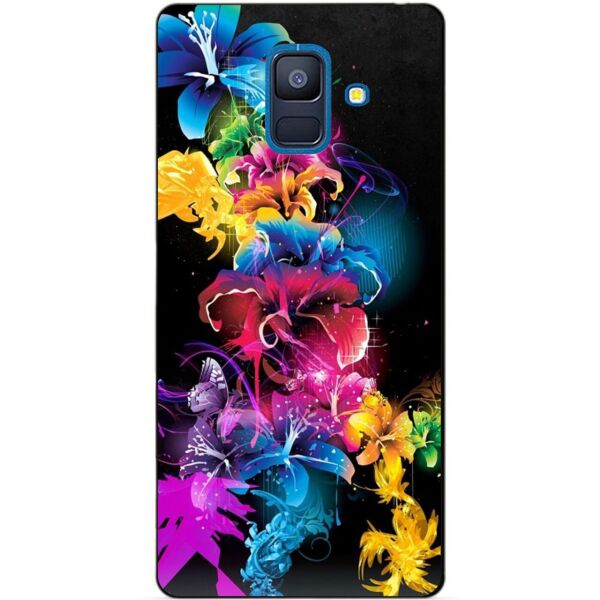 

Бампер силиконовый Candy для Samsung A6 2018 с рисунком Неоновые лилии