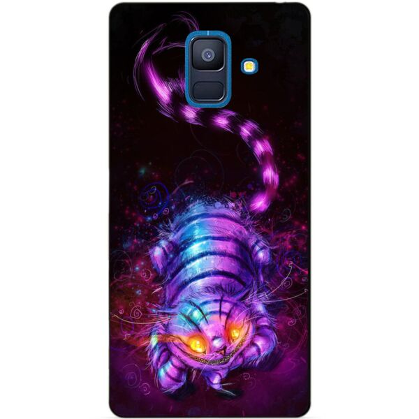 

Бампер силиконовый Candy для Samsung A6 2018 с рисунком Чеширский кот