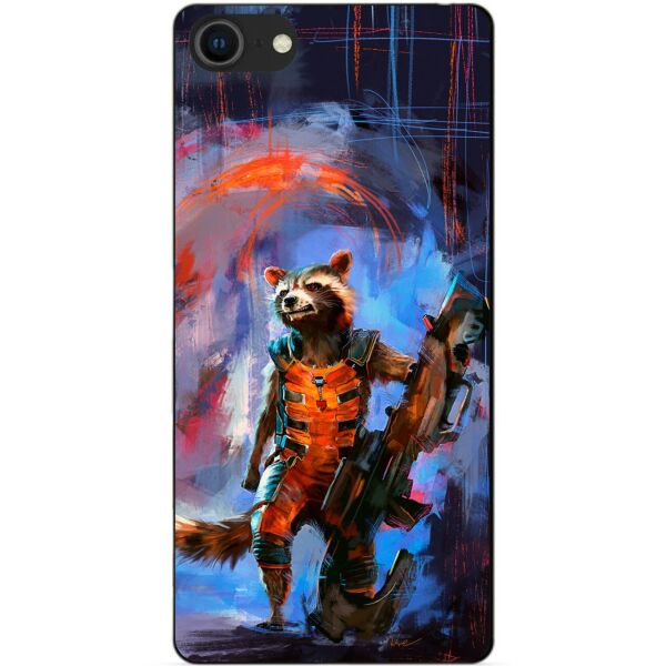 

Силиконовый бампер чехол Candy для Iphone SE 2020 с рисунком Реактивный Енот
