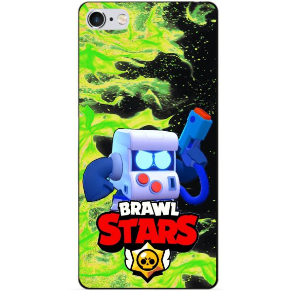 

Силиконовый бампер чехол Candy для Iphone SE с Героем Brawl Stars 8-Бит