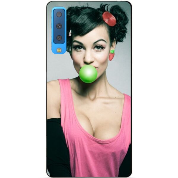 

Бампер силиконовый Candy для Samsung A7 2018 Galaxy A750 с рисунком Жвачка