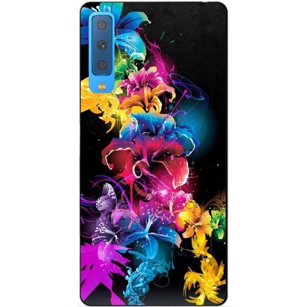 

Бампер силиконовый Candy для Samsung A7 2018 Galaxy A750 с рисунком Неоновые лилии