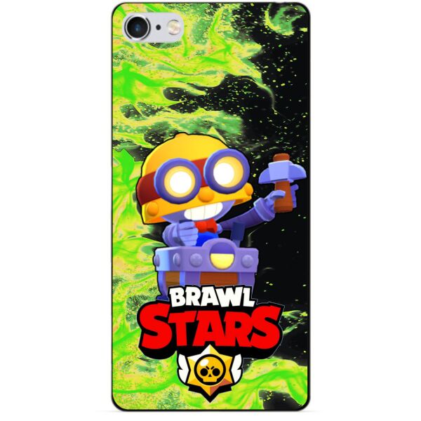 

Силиконовый бампер чехол Candy для Iphone SE с Героем Brawl Stars Карл
