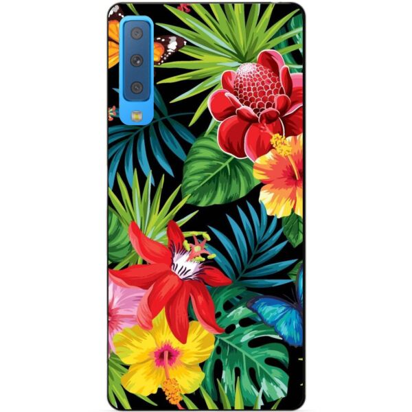 

Бампер силиконовый Candy для Samsung A7 2018 Galaxy A750 с рисунком Райские цветы