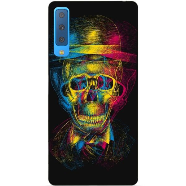

Бампер силиконовый Candy для Samsung A7 2018 Galaxy A750 с рисунком Череп