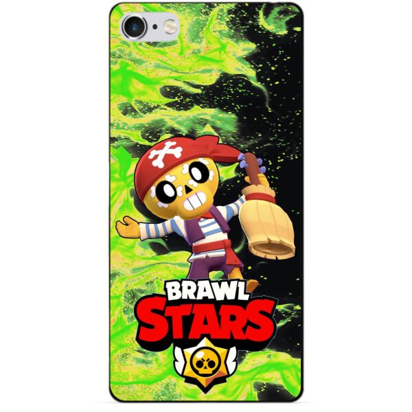 

Силиконовый бампер чехол Candy для Iphone SE с Героем Brawl Stars Поко пират