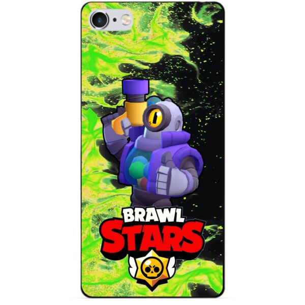 

Силиконовый бампер чехол Candy для Iphone SE с Героем Brawl Stars Рико