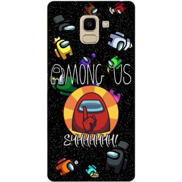 

Силиконовый бампер чехол Candy для Samsung J6 2018 Galaxy J600 с рисунком Among Us