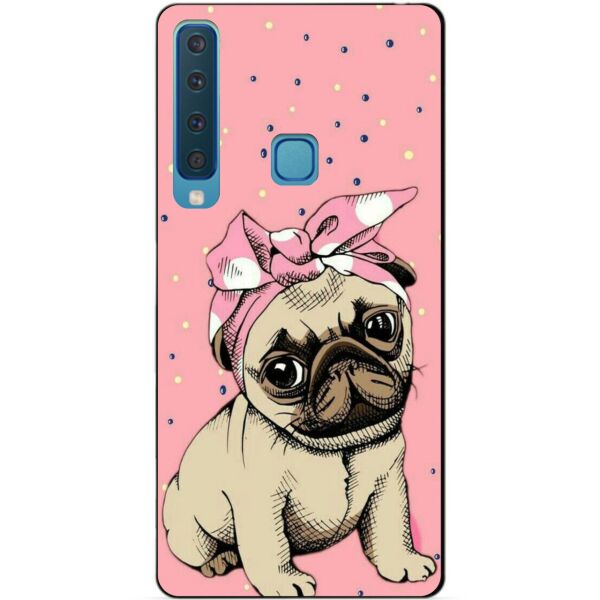 

Бампер силиконовый Candy для Samsung A9 2018 Galaxy A920 с рисунком Мопс в косынке