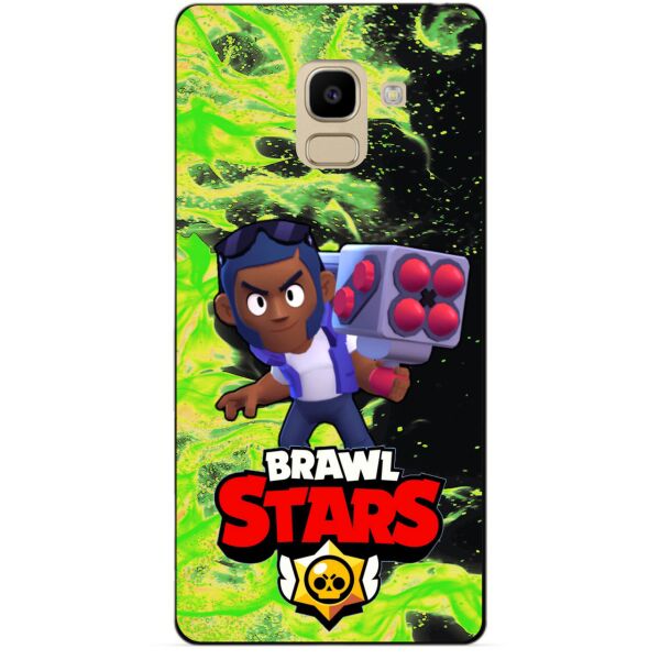 

Силиконовый бампер чехол Candy для Samsung J6 Galaxy J600 с Героем Brawl Stars Брок
