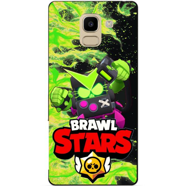 

Силиконовый бампер чехол Candy для Samsung J6 Galaxy J600 с Героем Brawl Stars Вирус Бит