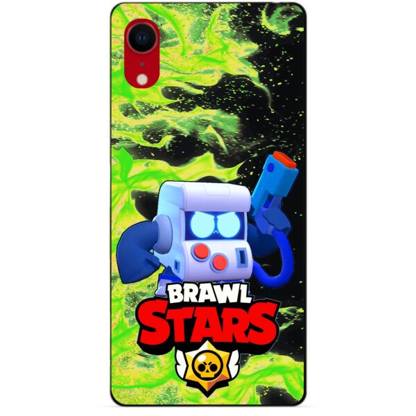 

Силиконовый бампер чехол Candy для Iphone XR с Героем Brawl Stars 8-Бит