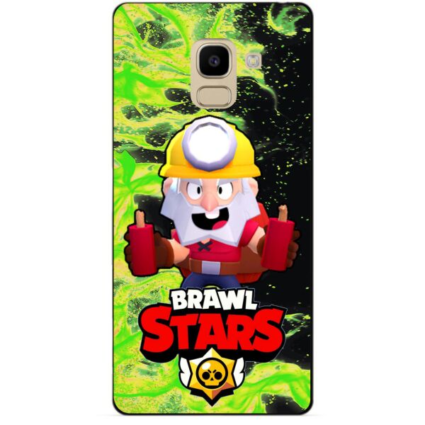

Силиконовый бампер чехол Candy для Samsung J6 Galaxy J600 с Героем Brawl Stars Динамайк