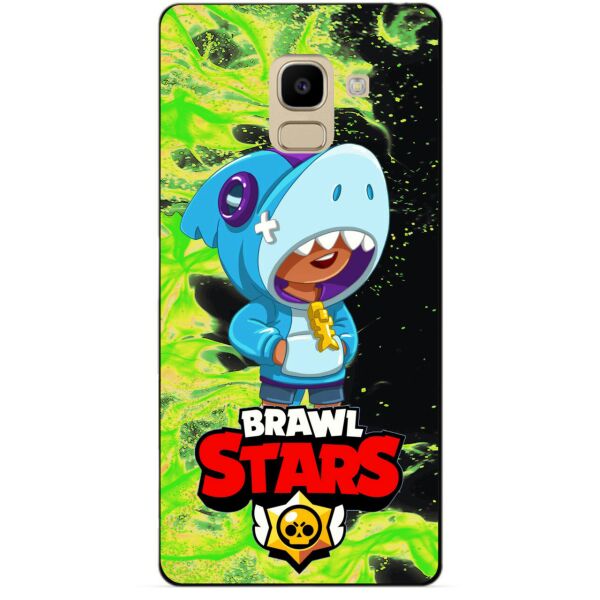 

Силиконовый бампер чехол Candy для Samsung J6 Galaxy J600 с Героем Brawl Stars Леон акула