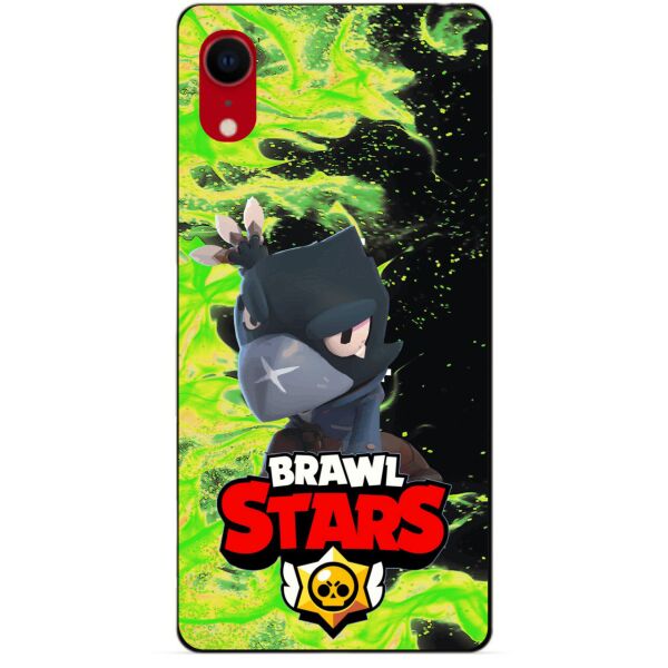 

Силиконовый бампер чехол Candy для Iphone XR с Героем Brawl Stars Ворон