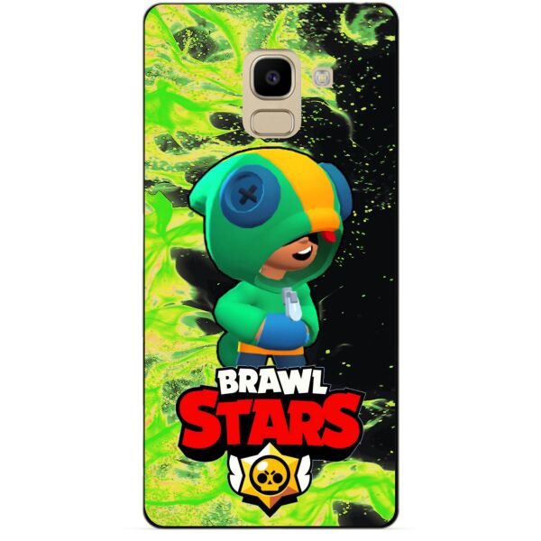 

Силиконовый бампер чехол Candy для Samsung J6 Galaxy J600 с Героем Brawl Stars Леон бравл