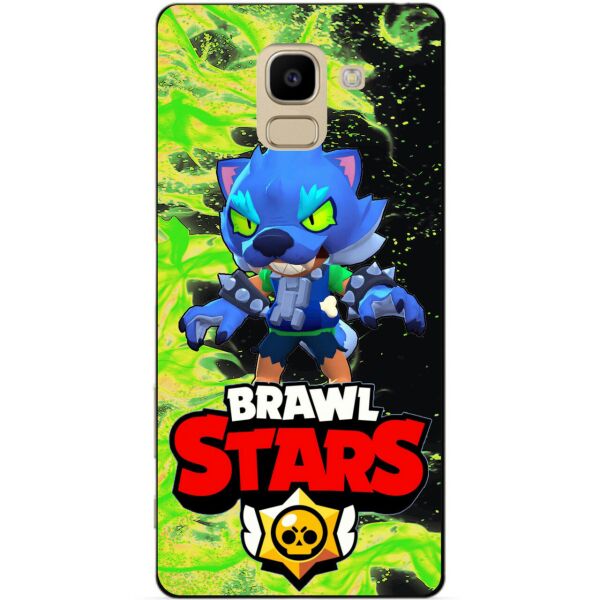 

Силиконовый бампер чехол Candy для Samsung J6 Galaxy J600 с Героем Brawl Stars Леон оборотень