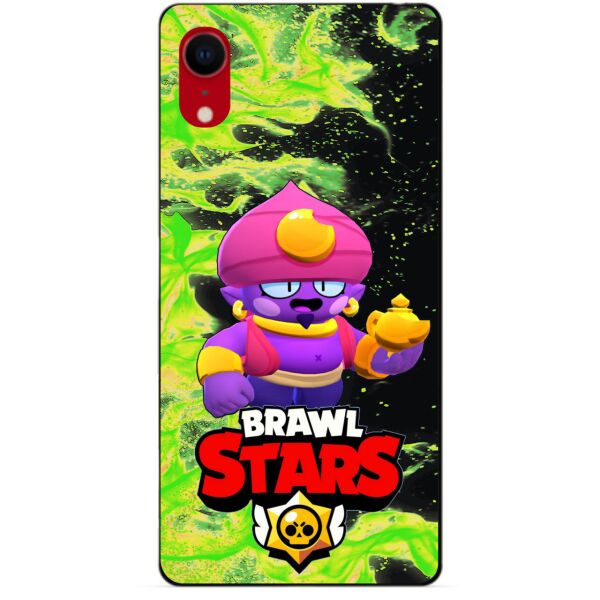

Силиконовый бампер чехол Candy для Iphone XR с Героем Brawl Stars Джин