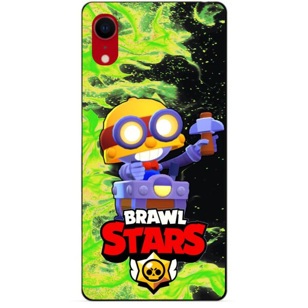 

Силиконовый бампер чехол Candy для Iphone XR с Героем Brawl Stars Карл