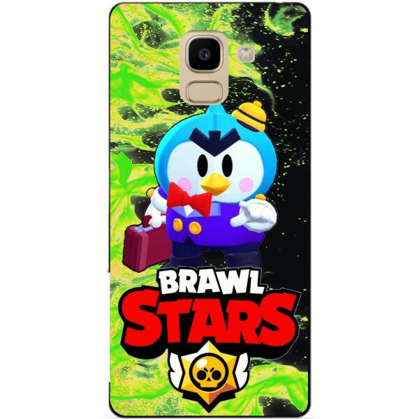 

Силиконовый бампер чехол Candy для Samsung J6 Galaxy J600 с Героем Brawl Stars Мистер П.