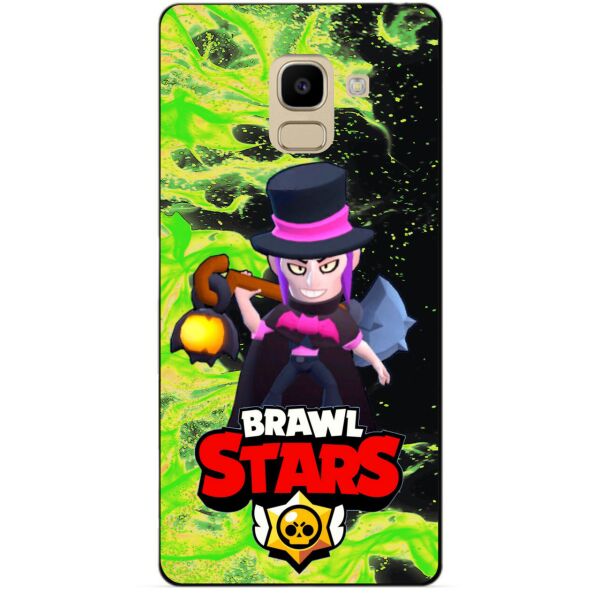 

Силиконовый бампер чехол Candy для Samsung J6 Galaxy J600 с Героем Brawl Stars Мортис