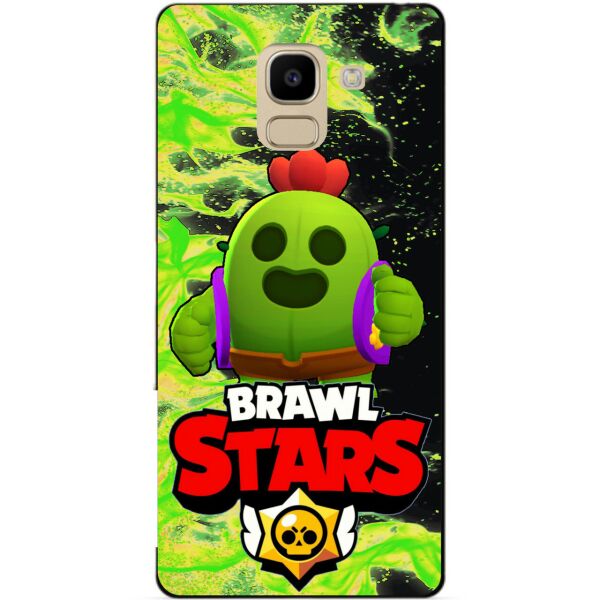 

Силиконовый бампер чехол Candy для Samsung J6 Galaxy J600 с Героем Brawl Stars Спайк