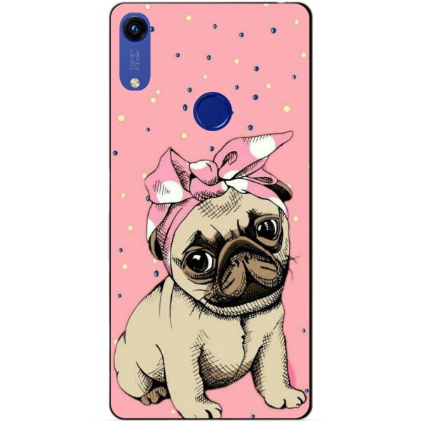 

Силиконовый чехол Candy для Huawei Honor 8a с рисунком Мопс в косынке