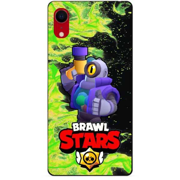 

Силиконовый бампер чехол Candy для Iphone XR с Героем Brawl Stars Рико