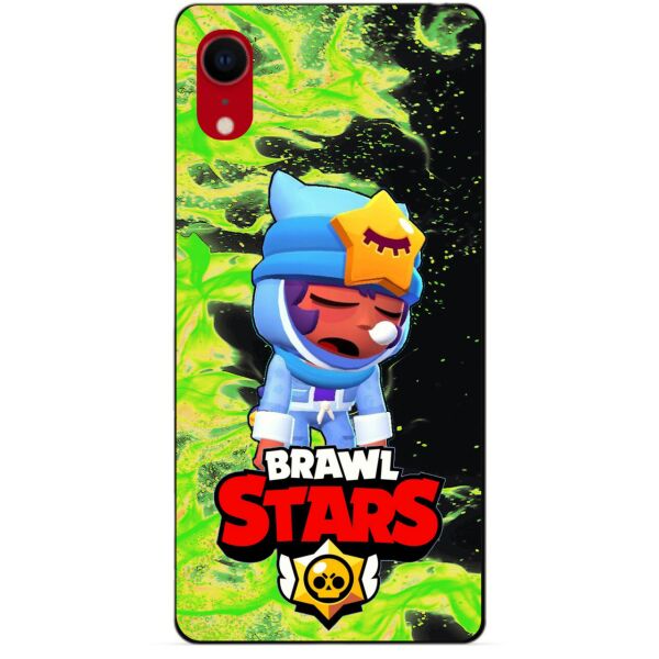 

Силиконовый бампер чехол Candy для Iphone XR с Героем Brawl Stars Сонный Сэнди