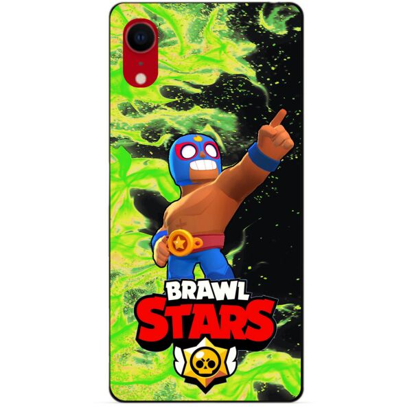 

Силиконовый бампер чехол Candy для Iphone XR с Героем Brawl Stars Эль Примо