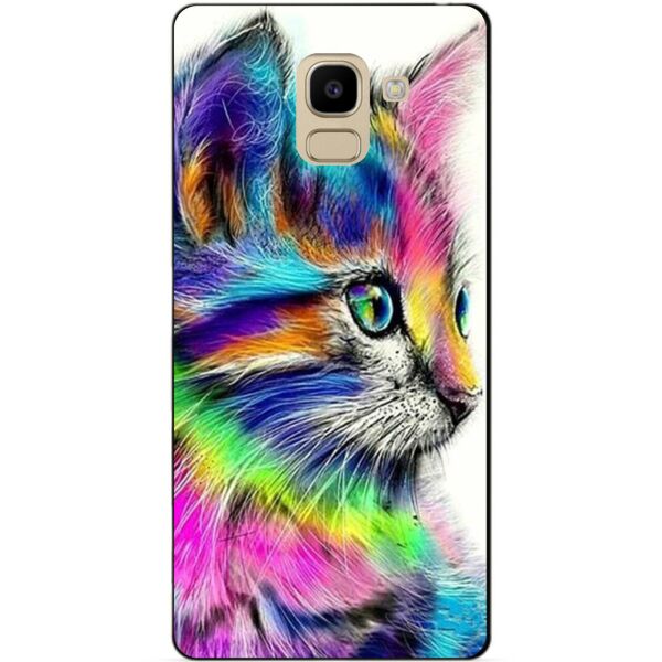 

Силиконовый бампер чехол Candy для Samsung J6 Galaxy J600 с рисунком Акварельный Котик