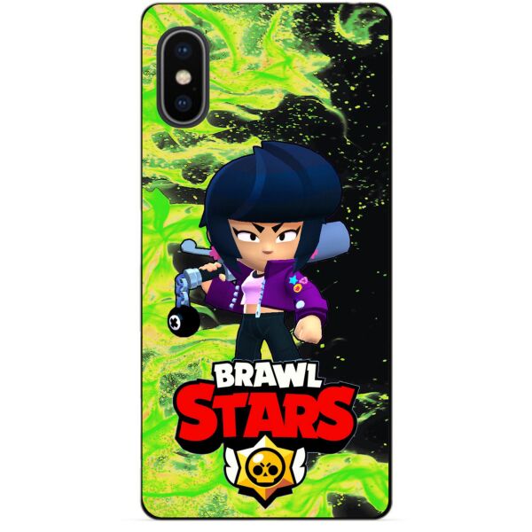

Силиконовый бампер чехол Candy для Iphone XS Max с Героем Brawl Stars Биби