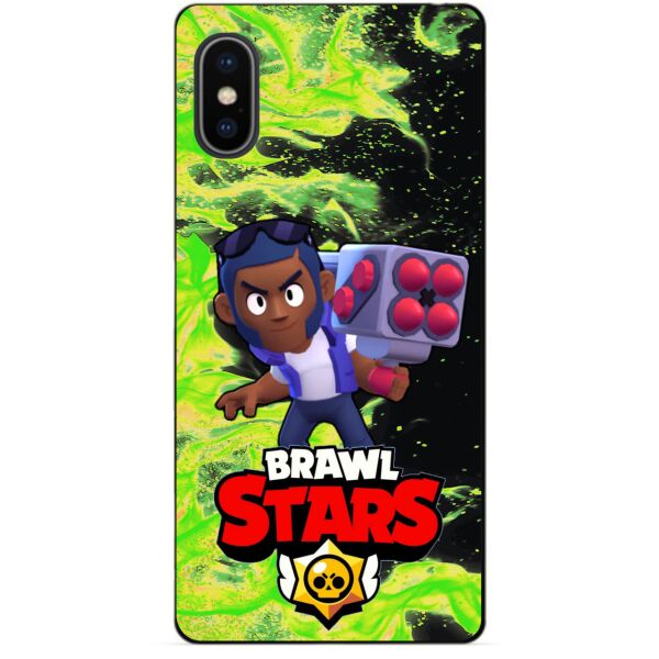 

Силиконовый бампер чехол Candy для Iphone XS Max с Героем Brawl Stars Брок