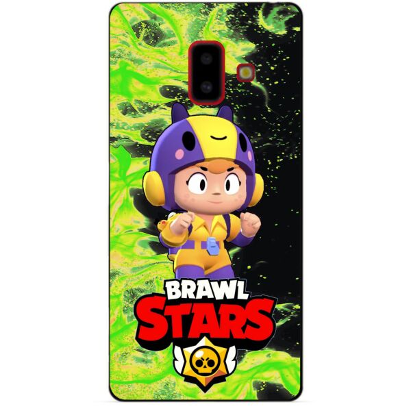 

Силиконовый бампер чехол Candy для Samsung J6 Plus Galaxy J610 с Героем Brawl Stars Беа