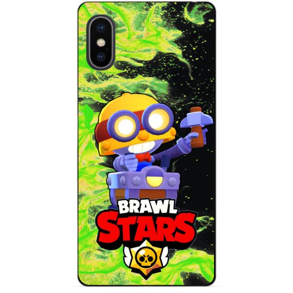 

Силиконовый бампер чехол Candy для Iphone XS Max с Героем Brawl Stars Карл