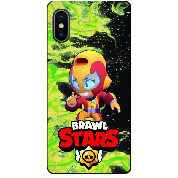 

Силиконовый бампер чехол Candy для Iphone XS Max с Героем Brawl Stars Макс