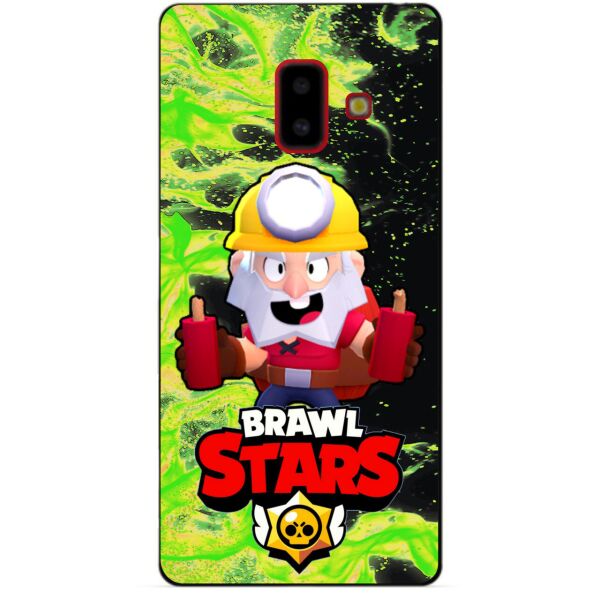 

Силиконовый бампер чехол Candy для Samsung J6 Plus Galaxy J610 с Героем Brawl Stars Динамайк