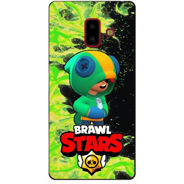 

Силиконовый бампер чехол Candy для Samsung J6 Plus Galaxy J610 с Героем Brawl Stars Леон Брал