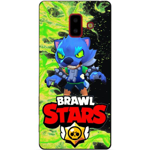

Силиконовый бампер чехол Candy для Samsung J6 Plus Galaxy J610 с Героем Brawl Stars Леон оборотень