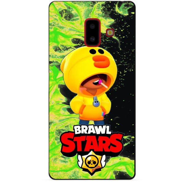 

Силиконовый бампер чехол Candy для Samsung J6 Plus Galaxy J610 с Героем Brawl Stars Леон утка