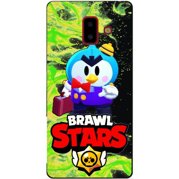 

Силиконовый бампер чехол Candy для Samsung J6 Plus Galaxy J610 с Героем Brawl Stars Мистер П.