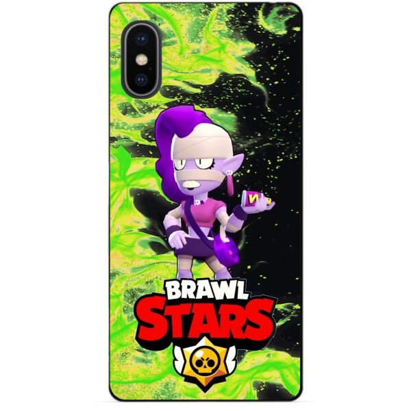 

Силиконовый бампер чехол Candy для Iphone XS Max с Героем Brawl Stars Эмз