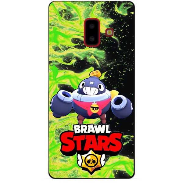 

Силиконовый бампер чехол Candy для Samsung J6 Plus Galaxy J610 с Героем Brawl Stars Тик