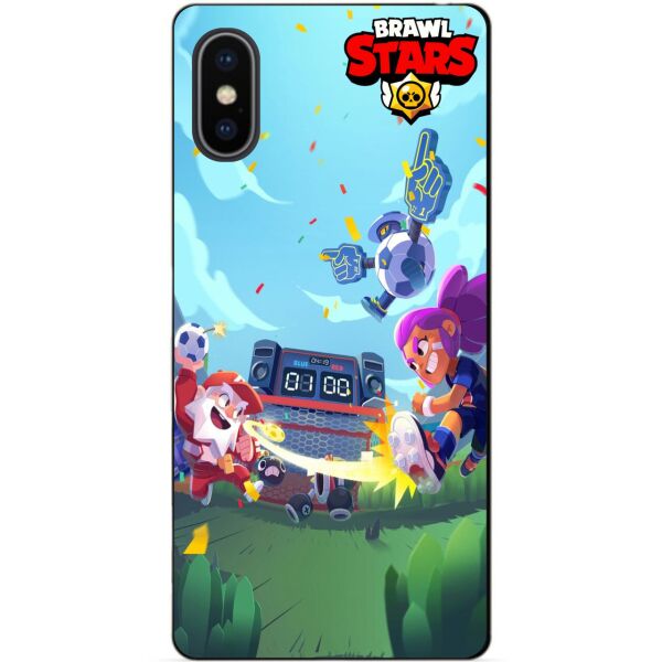 

Силиконовый бампер чехол Candy для Iphone XS Max с рисунком Бравл Старс Броулбол