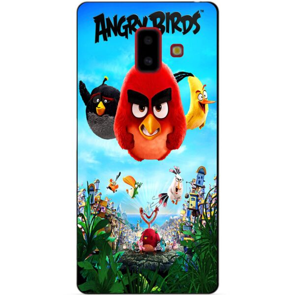 

Силиконовый бампер чехол Candy для Samsung J6 Plus Galaxy J610 с рисунком Angry Birds