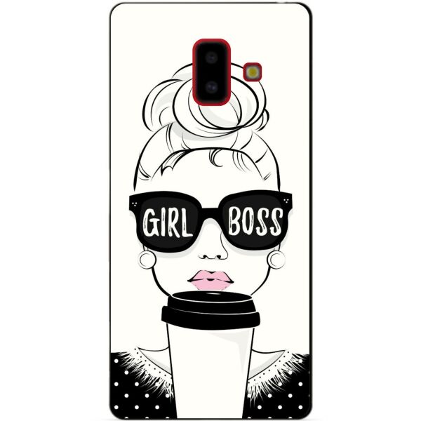 

Силиконовый бампер чехол Candy для Samsung J6 Plus Galaxy J610 с рисунком Girl Boss